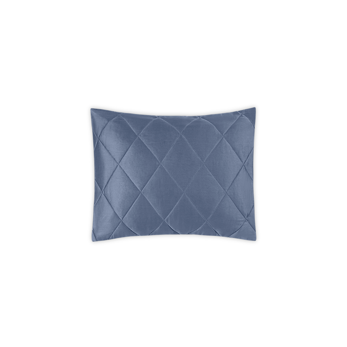Silo Image of Matouk Nocturne Quilted Bedding Boudoir Sham in Steel Blue
