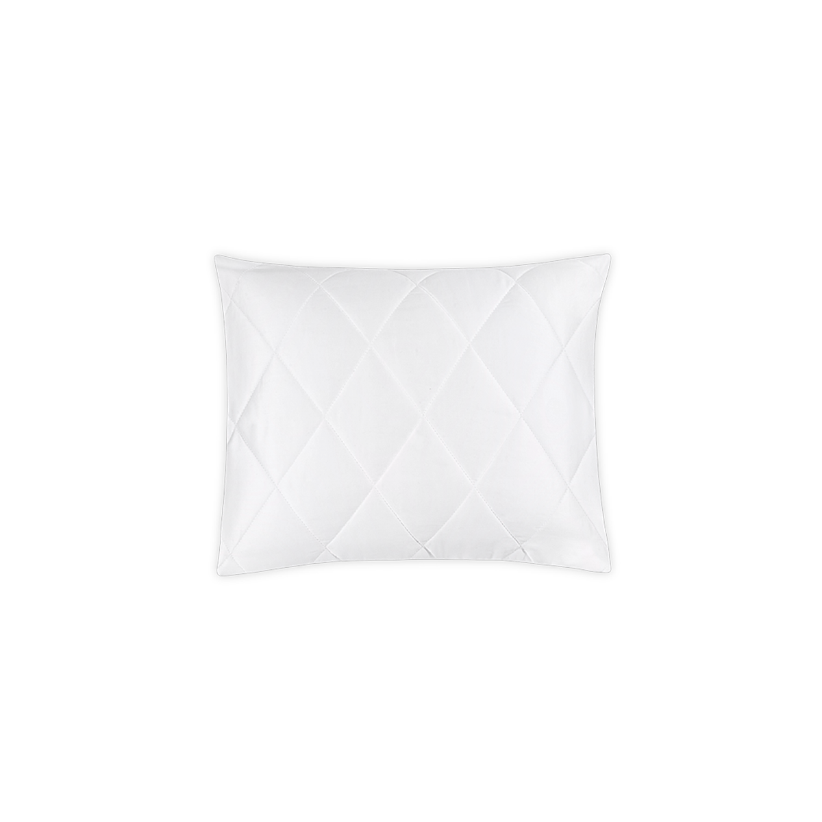 Silo Image of Matouk Nocturne Quilted Bedding Boudoir Sham in White