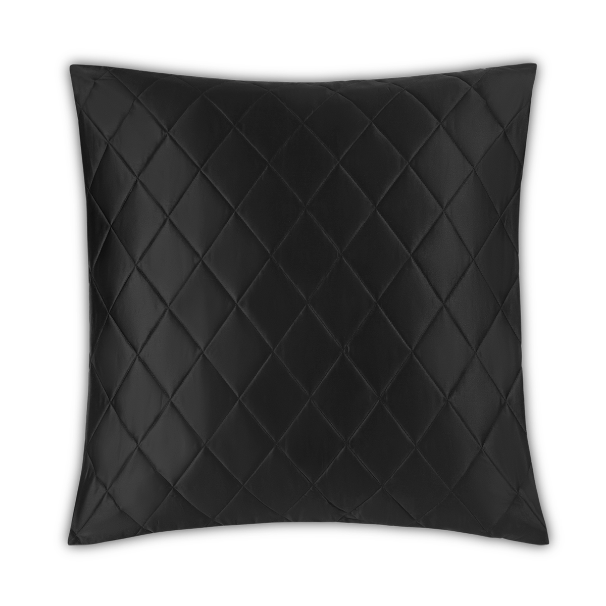 Silo Image of Matouk Nocturne Quilted Bedding Euro Sham in Black Color