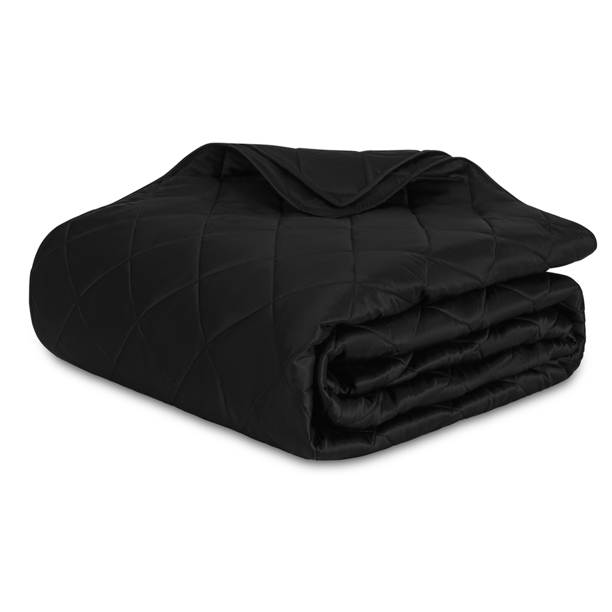 Silo Image of Matouk Nocturne Quilted Bedding Quilt in Black Color