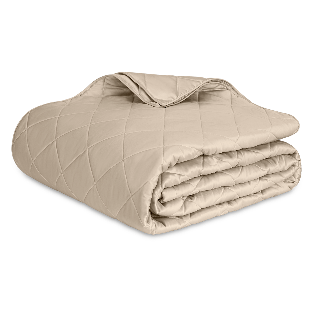 Silo Image of Matouk Nocturne Quilted Bedding Quilt in Khaki