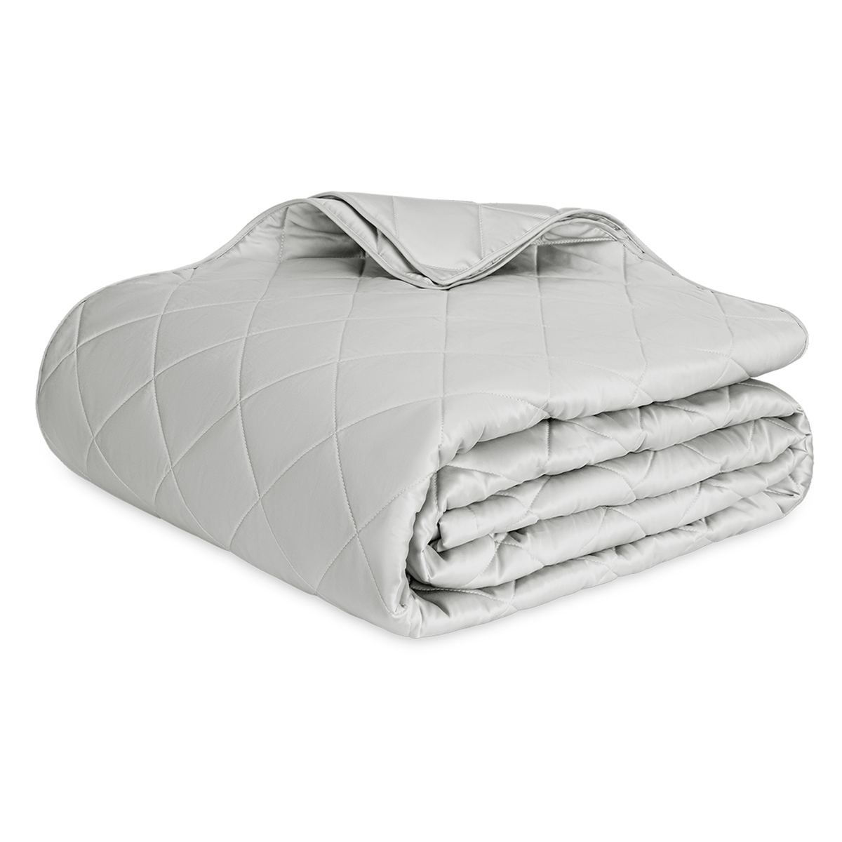 Silo Image of Matouk Nocturne Quilted Bedding Quilt in Silver