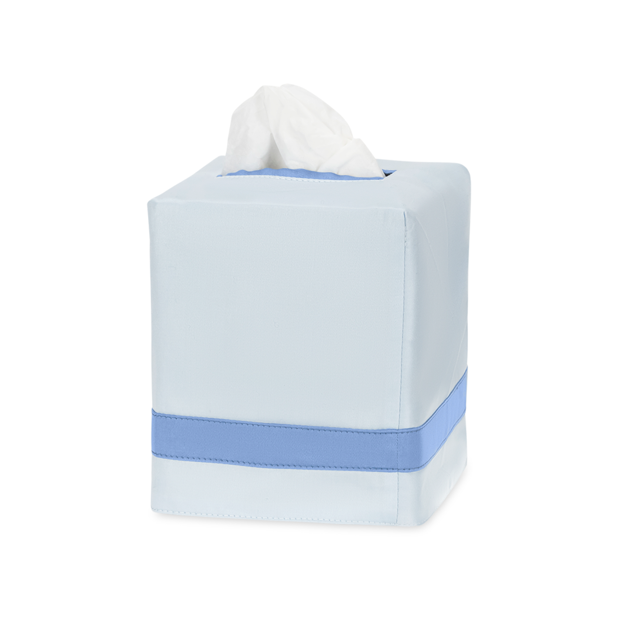 Matouk Nocturne Tissue Box Cover in Blue and Azure