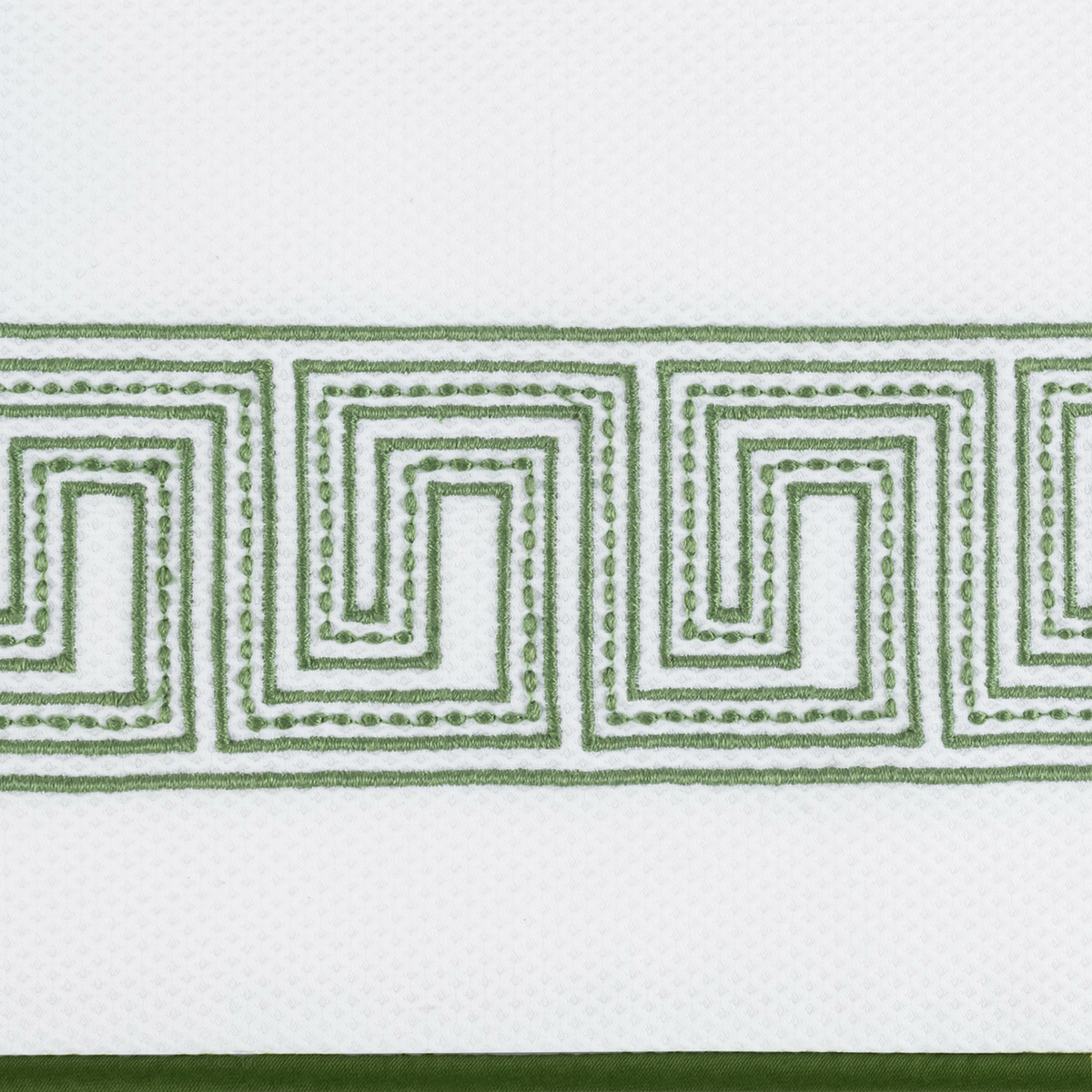 Swatch Sample of Matouk Ophelia Pique Bedding in Clover