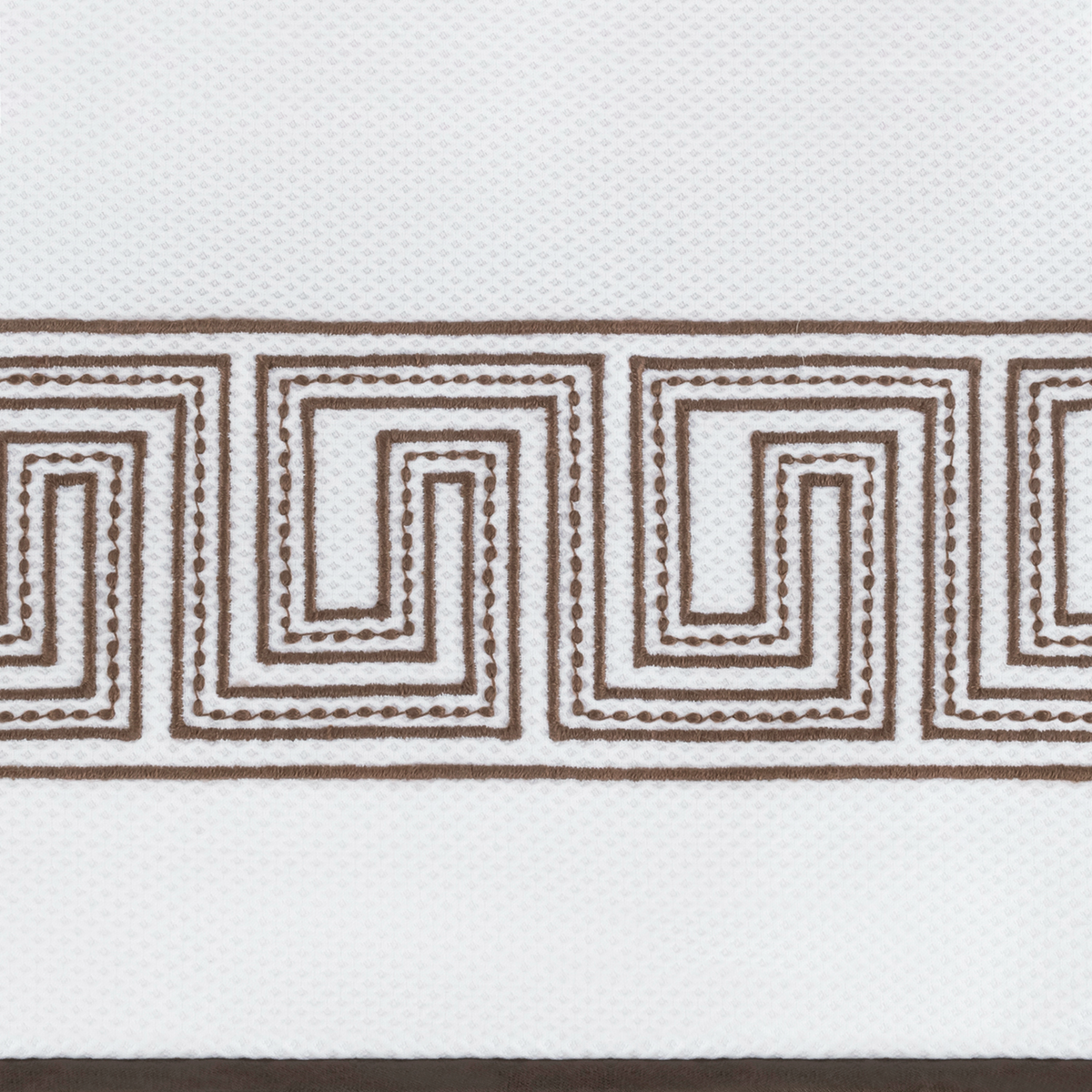 Swatch Sample of Matouk Ophelia Pique Bedding in Mocha