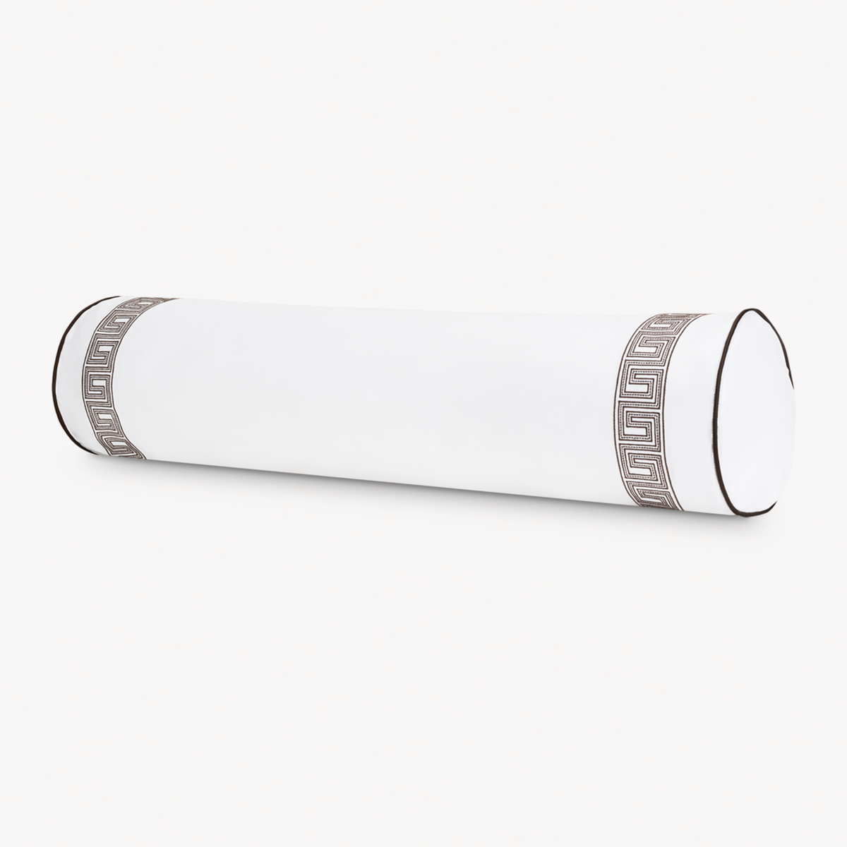 Bolster Sham of Matouk Ophelia Pique Bedding in Mocha