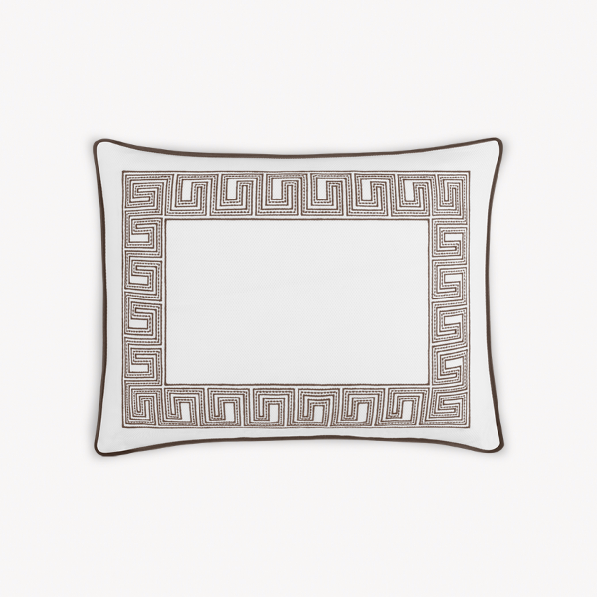 Boudoir Sham of Matouk Ophelia Pique Bedding in Mocha