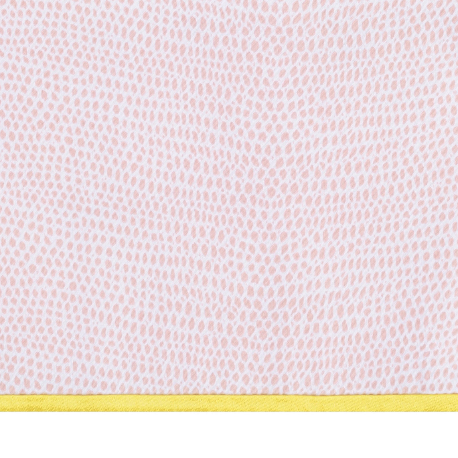 Woman Wearing a Matouk Jasper Pajama Set in Peony and Lemon Color