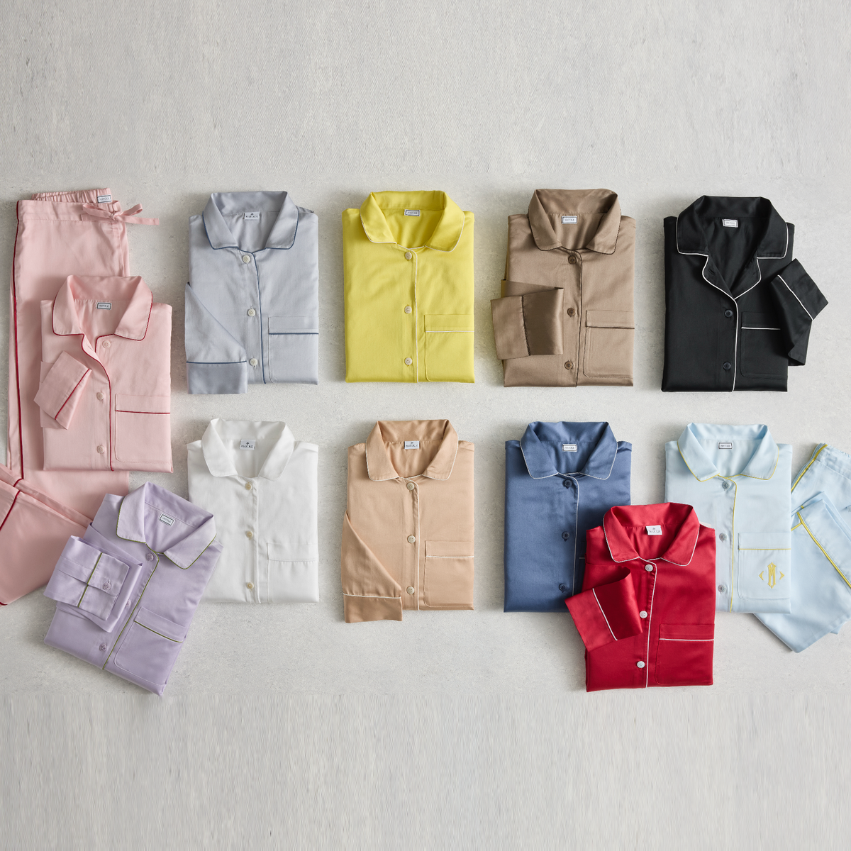 Matouk Nocturne Pajama Sets Colors