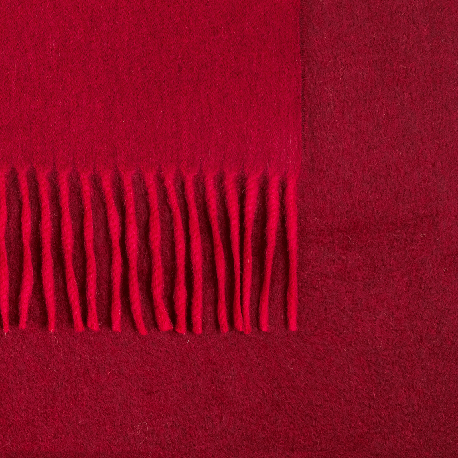 Folded Matouk Paley Throw in Crimson and Scarlet