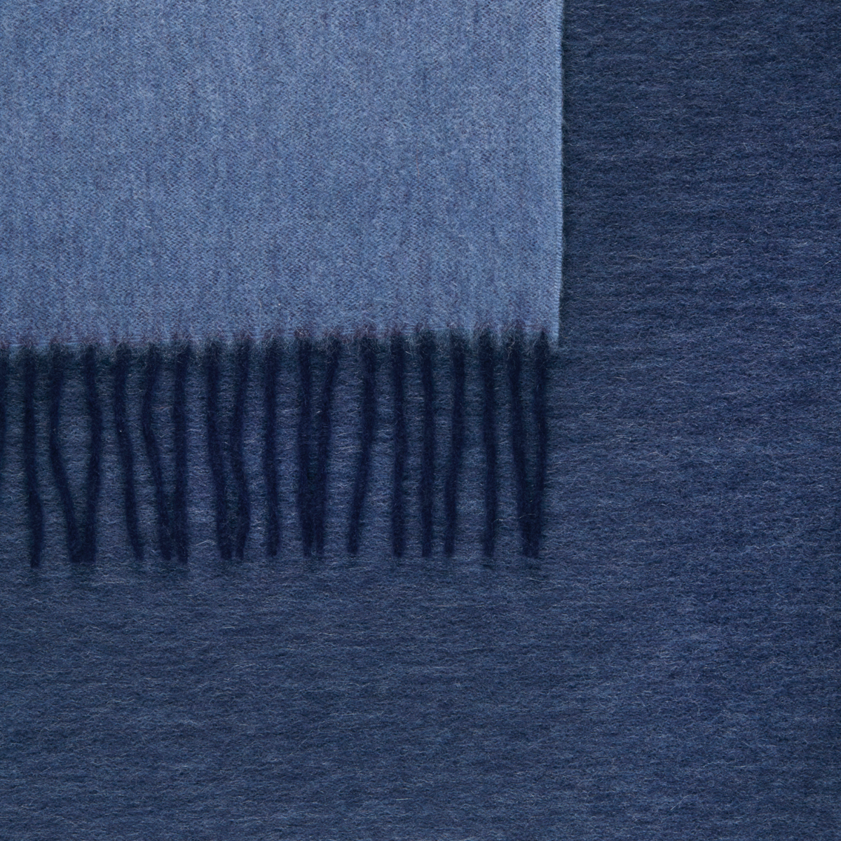 Swatch Sample of Matouk Paley Throws in Navy/Chambray Color