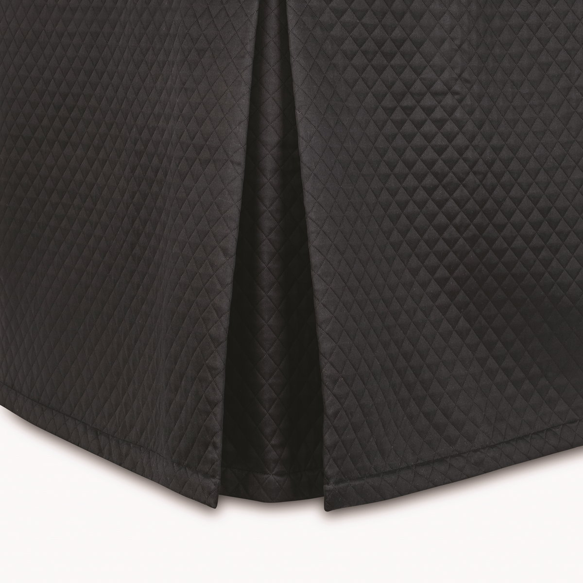Closeup Image of Matouk Petra Bedskirt in Black Color