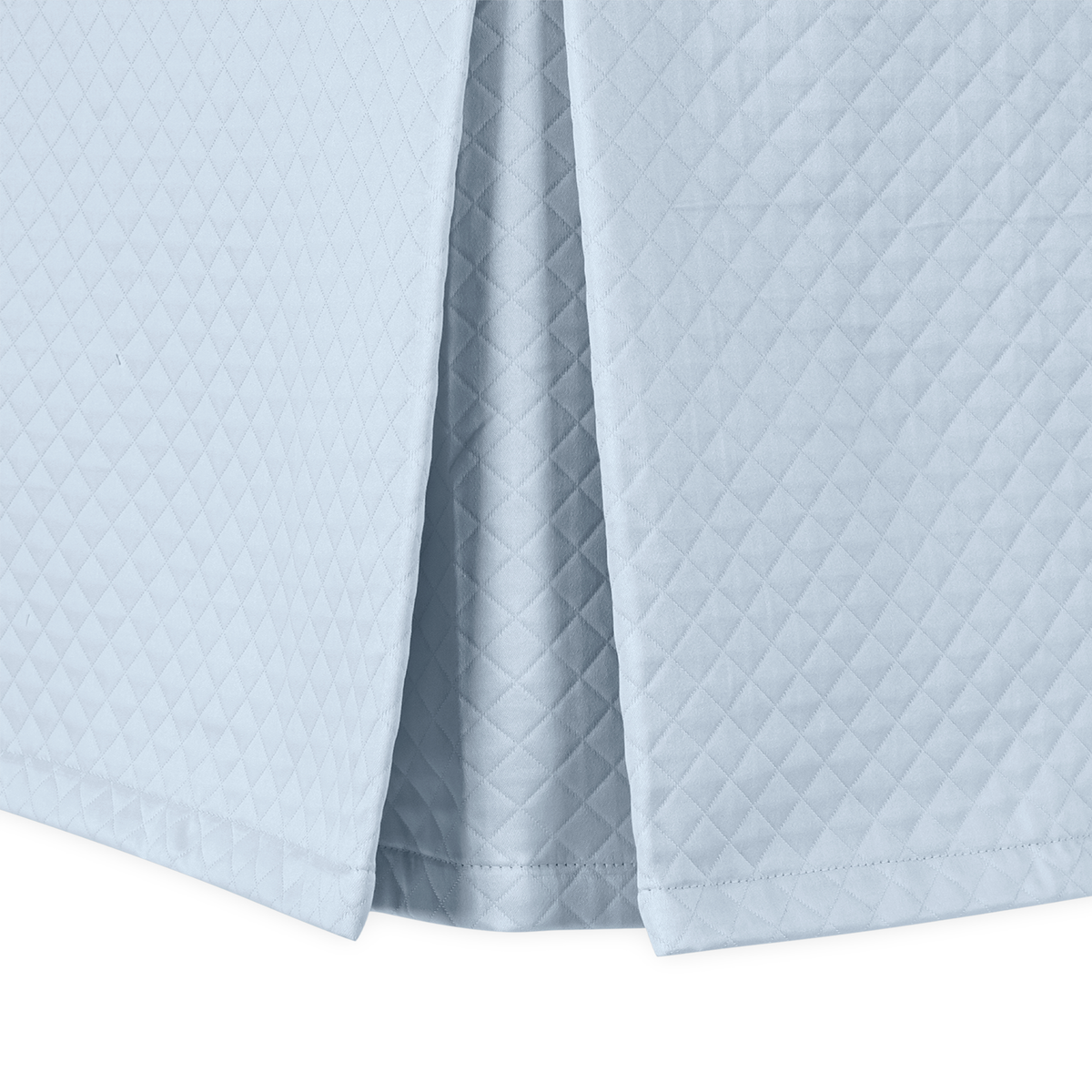 Silo Image of Matouk Petra Bed Skirt in Color Light Blue