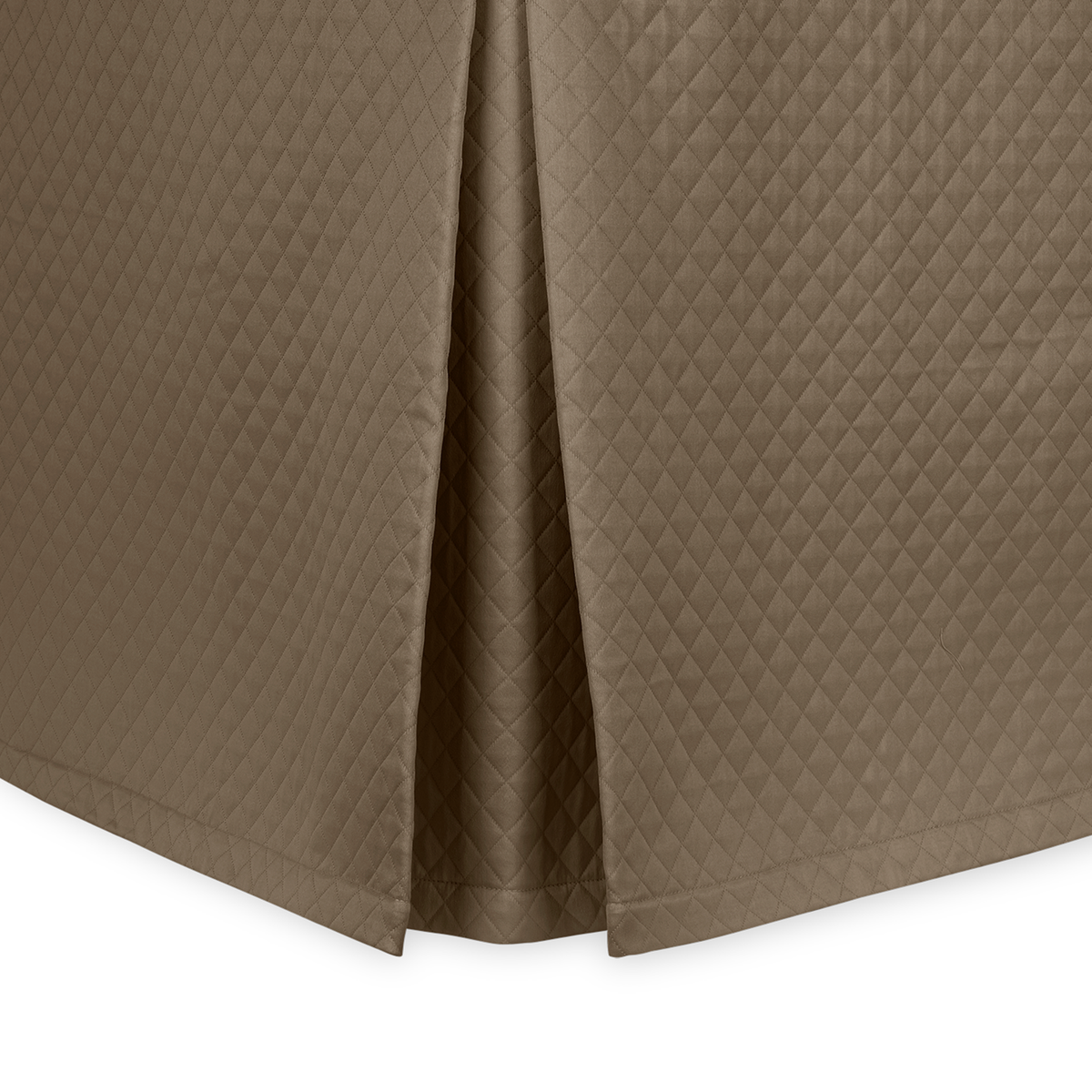 Silo Image of Matouk Petra Bed Skirt in Color Mocha