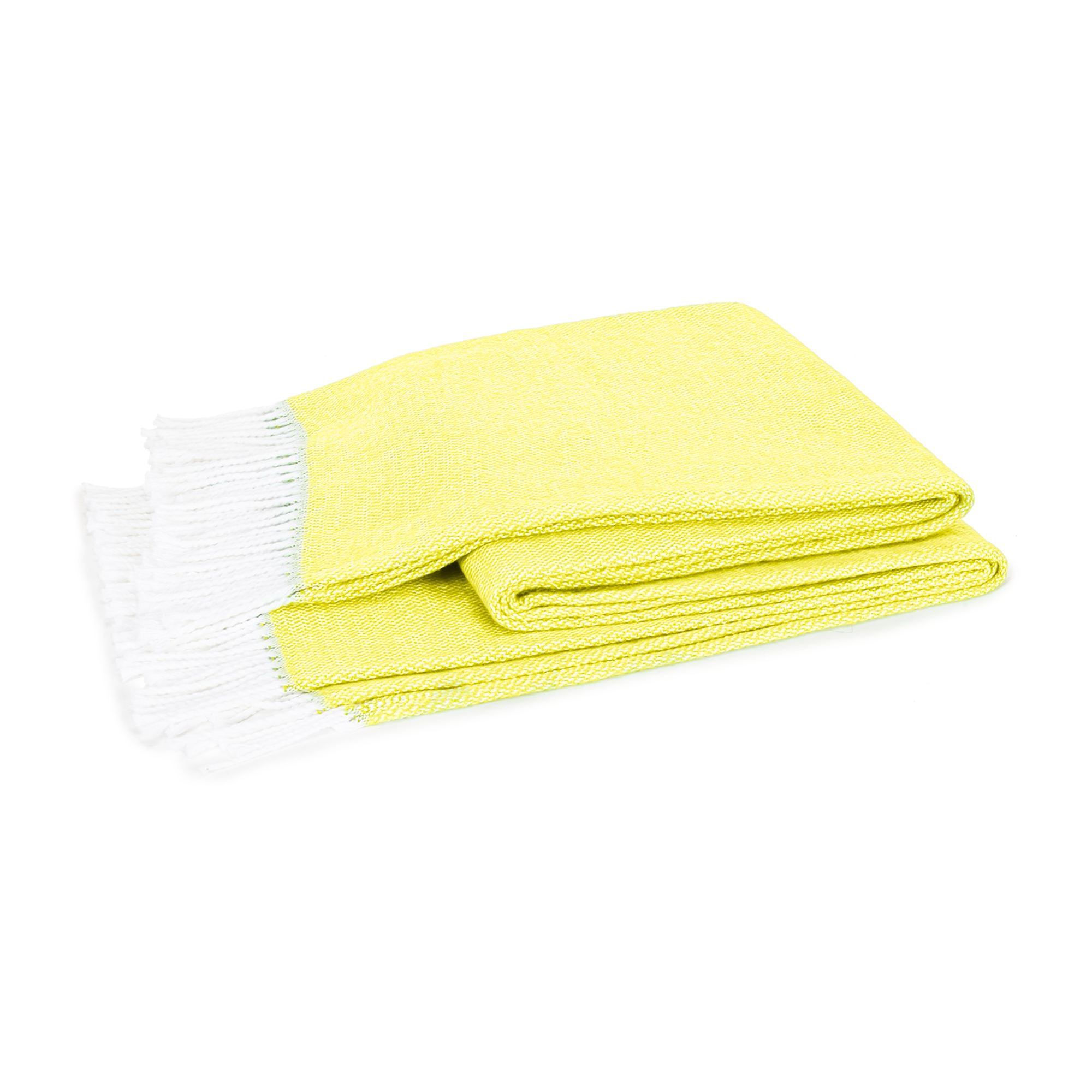 Folded Matouk Pezzo Throw in Lemon