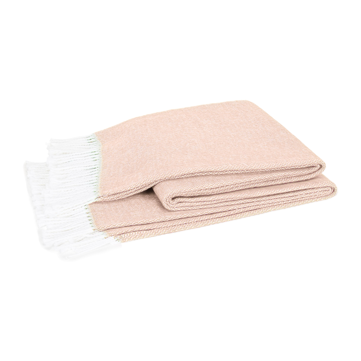 Folded Matouk Pezzo Throw in Pink