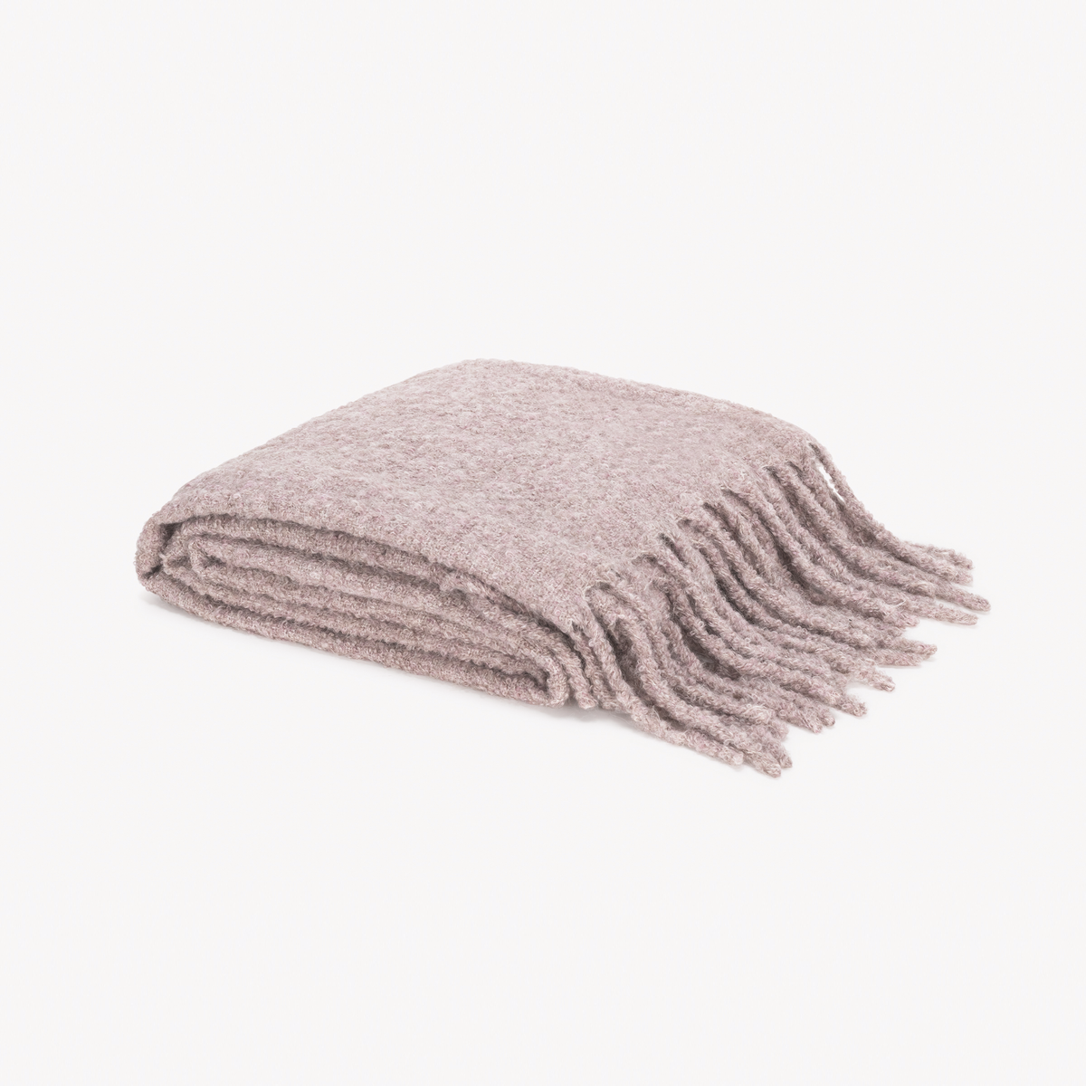 Folded Matouk Poncho Throw in Deep Lilac