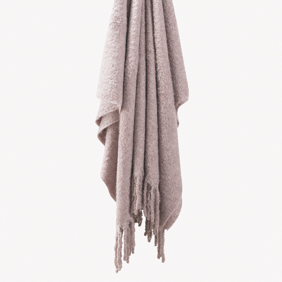 Hanging Matouk Poncho Throw in Deep Lilac