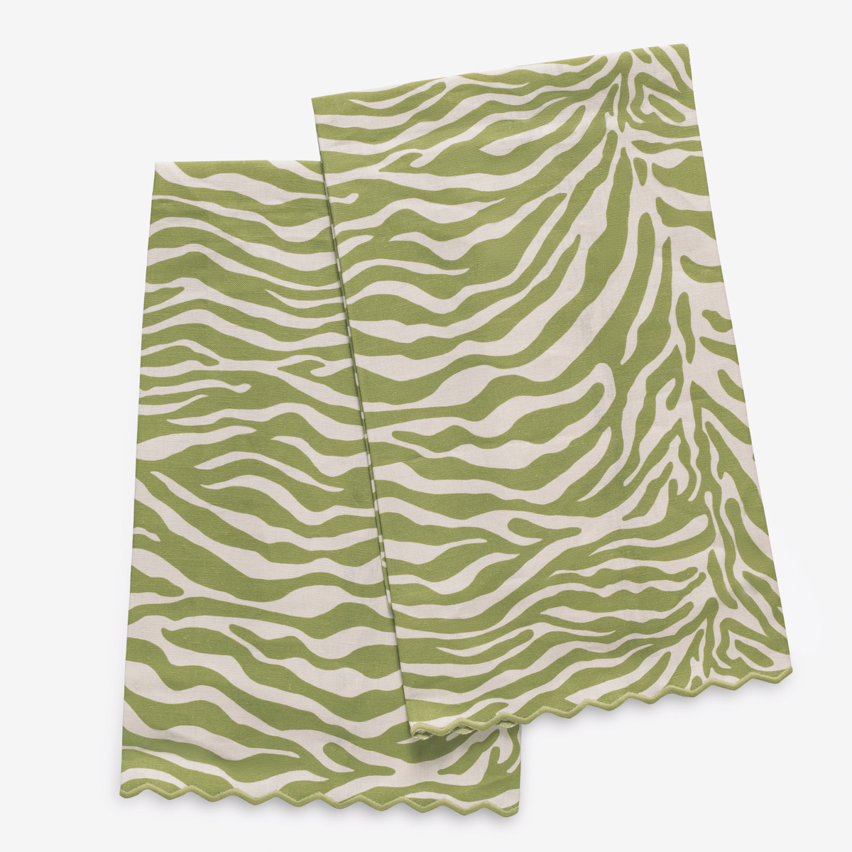 Pair of Matouk Regine Guest Towels in Grass