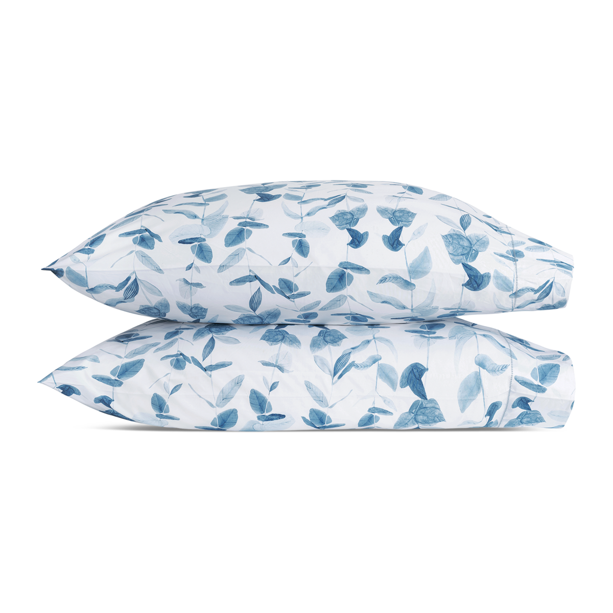 Pair of Pillowcases of Matouk Schumacher Antonia Bedding in Hazy Blue Color