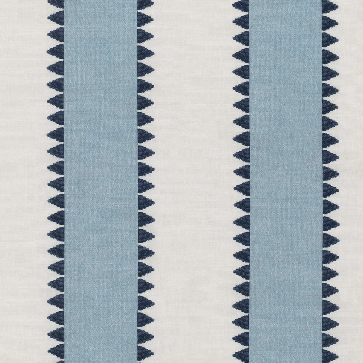 Swatch Sample of Matouk Schumacher Apollo Stripe Table Linens in Sky Color