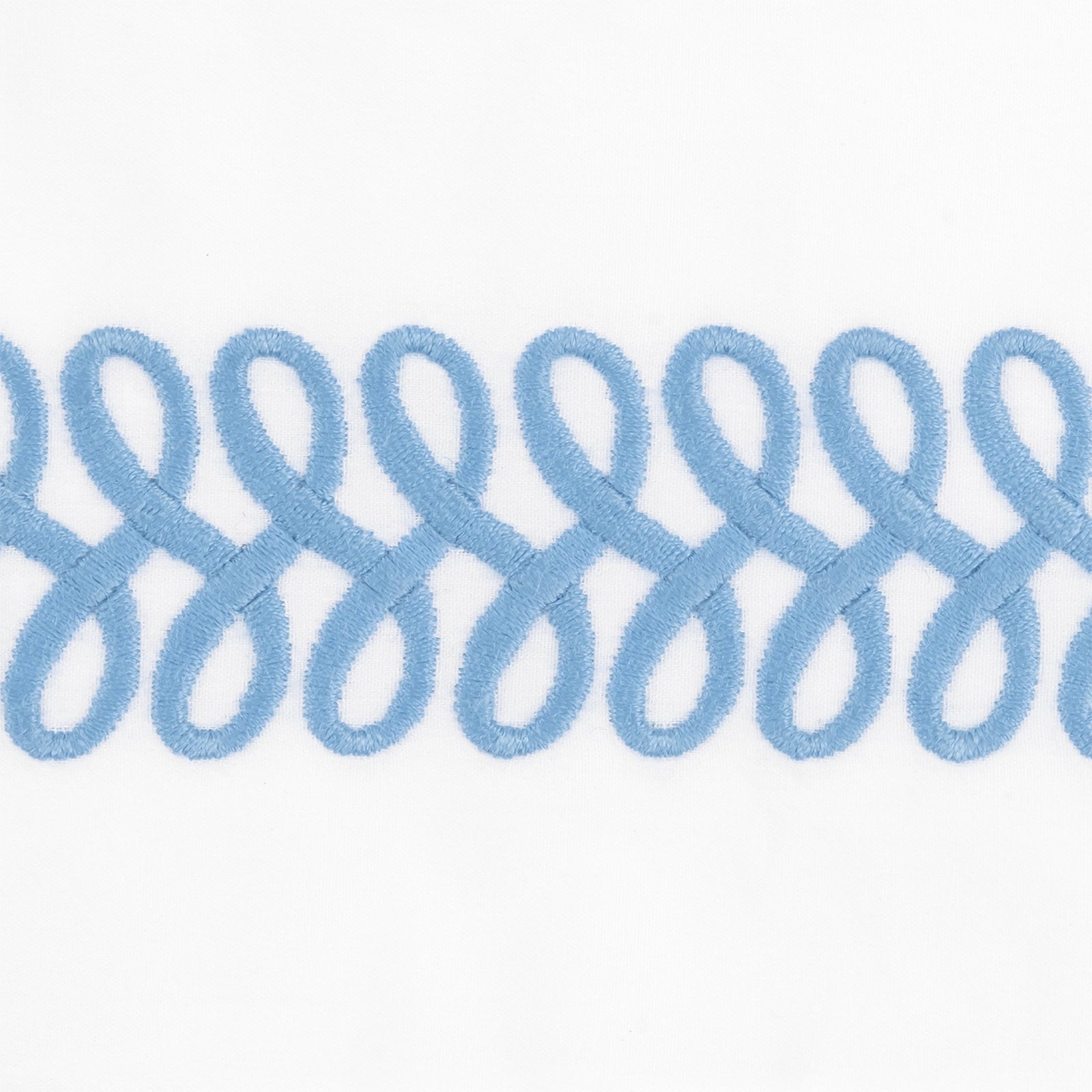 Matouk Schumacher Astor Braid Guest Towels in Sky