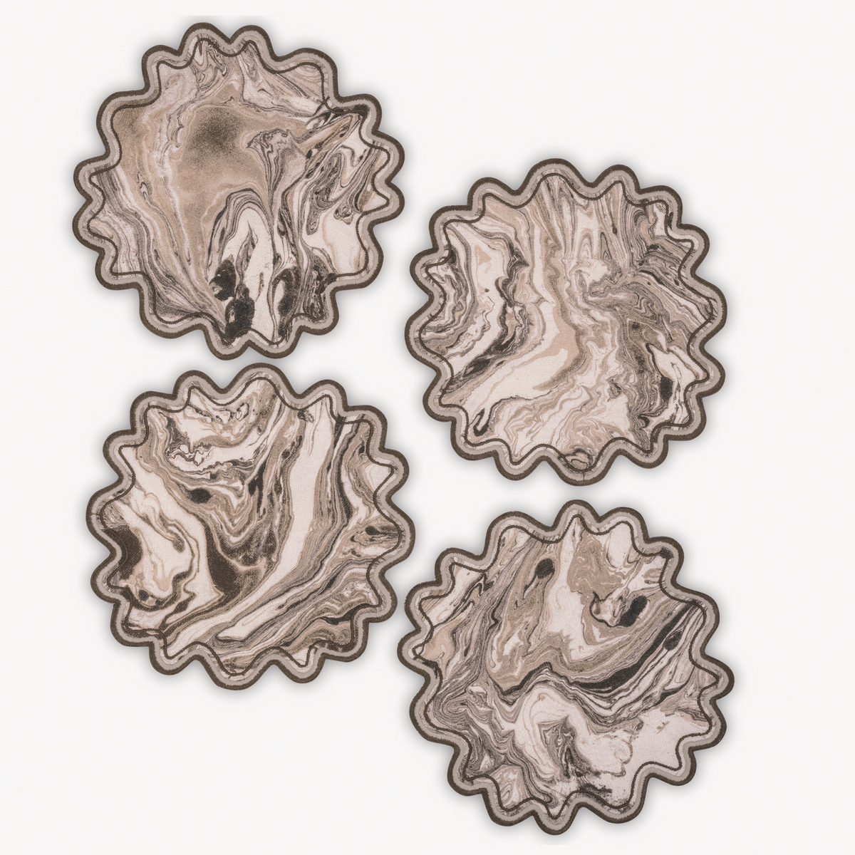 Matouk Schumacher Balthazar Cocktail Napkins in Topaz color