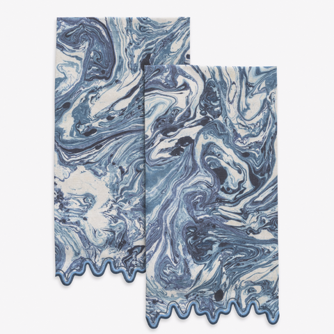 Matouk Schumacher Balthazar Guest Towels - Lapis featured image