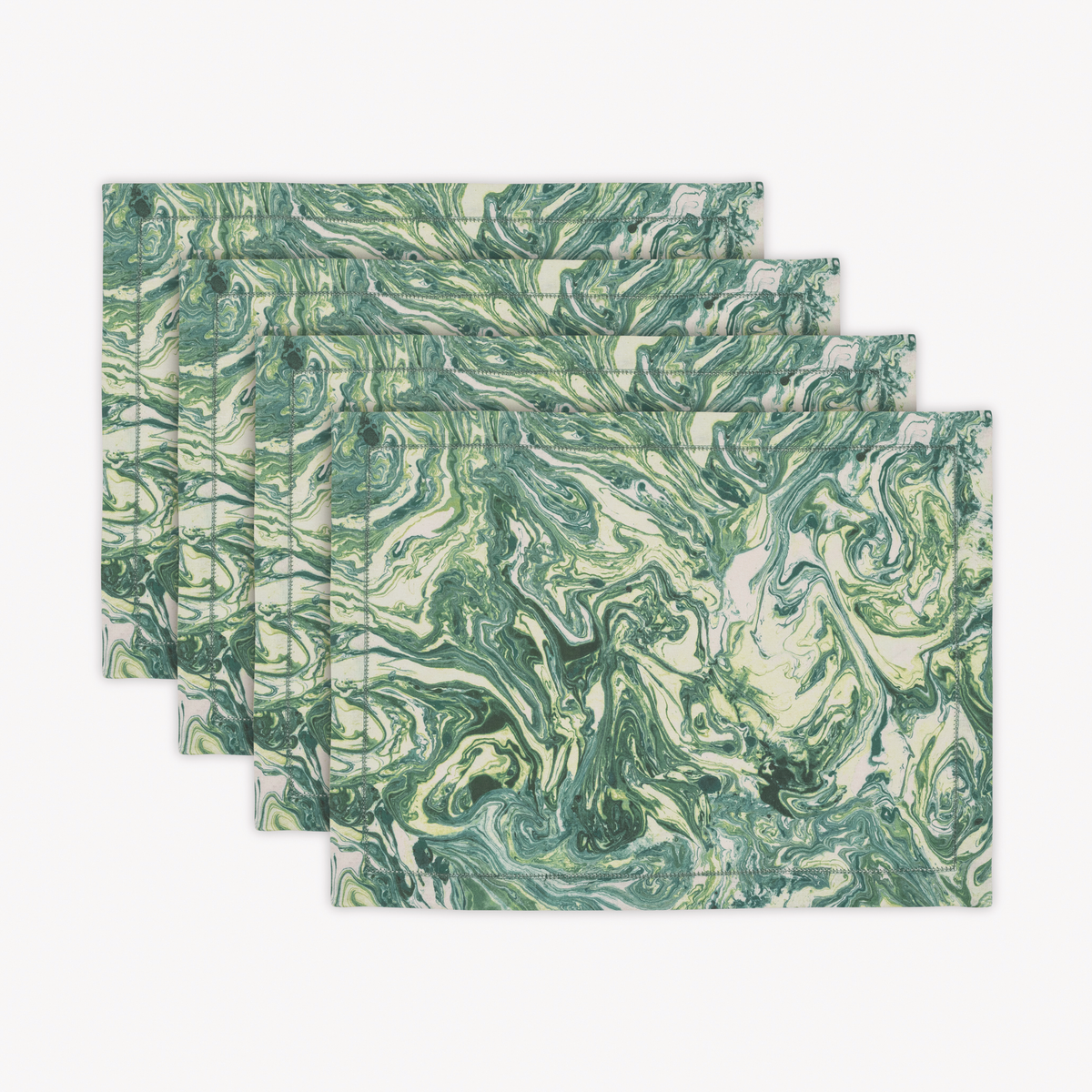 Matouk Schumacher Balthazar Table Placemats in Emerald color