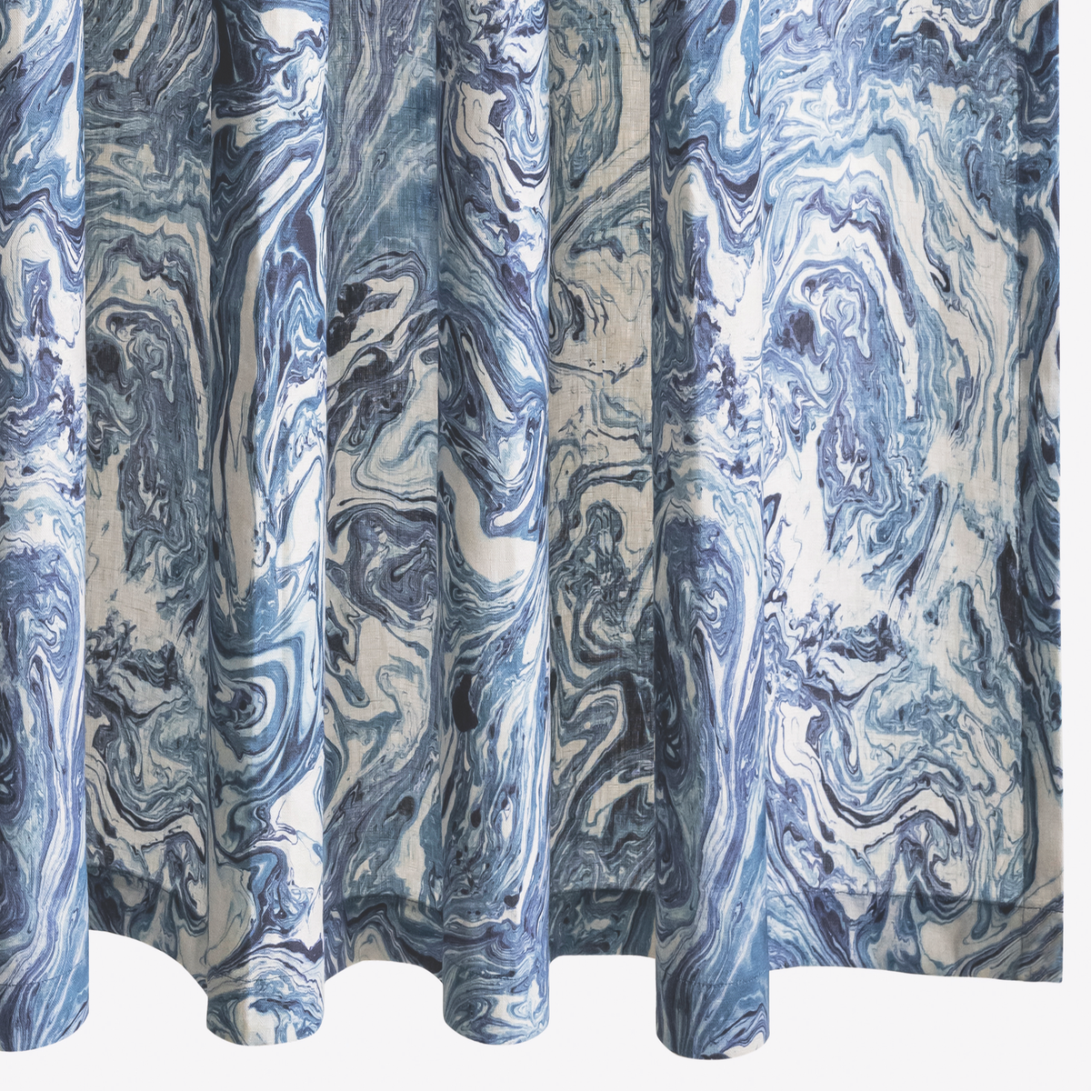 Matouk Schumacher Balthazar Shower Curtain in Lapis color