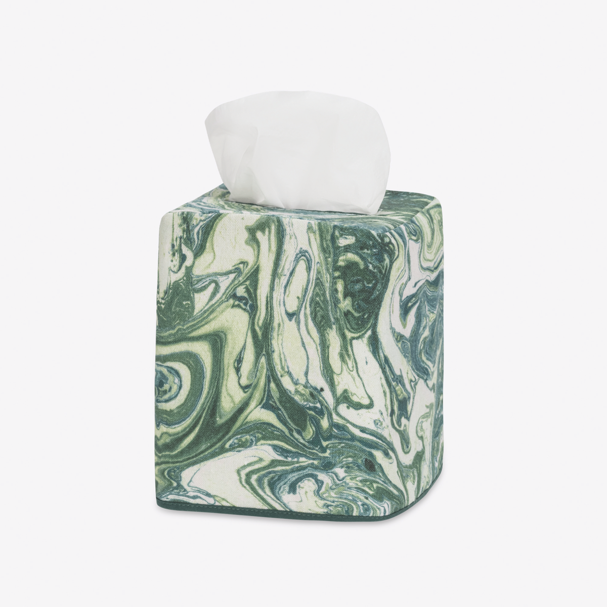 Matouk Schumacher Balthazar Tissue Box Cover in Emerald color