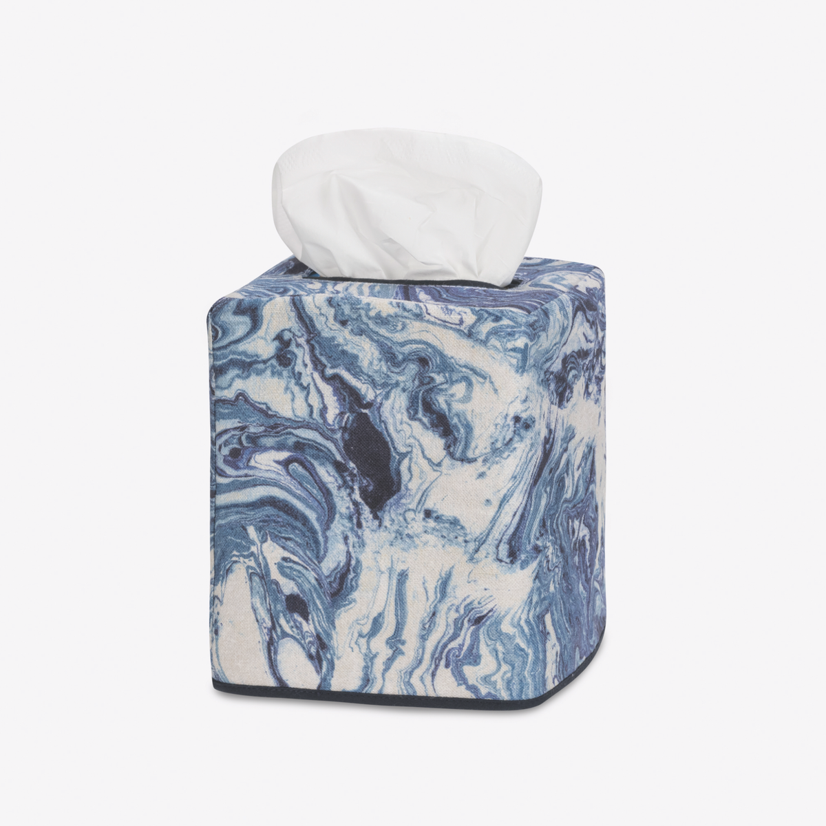 Matouk Schumacher Balthazar Tissue Box Cover in Lapis color