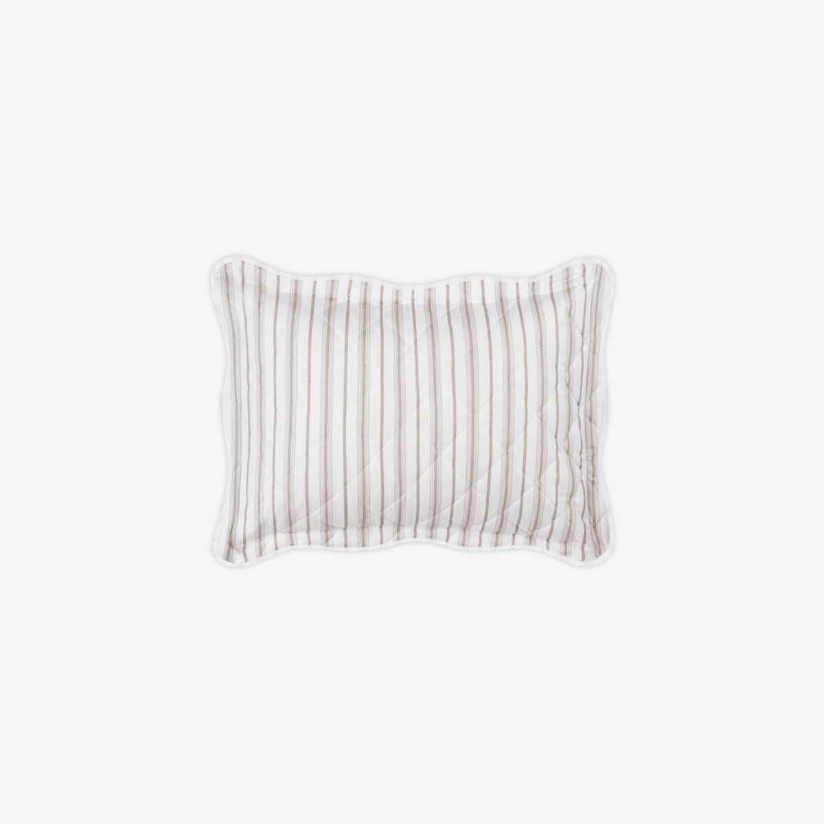 Quilted Boudoir Sham of Matouk Calypso Bedding style in Pebble Color