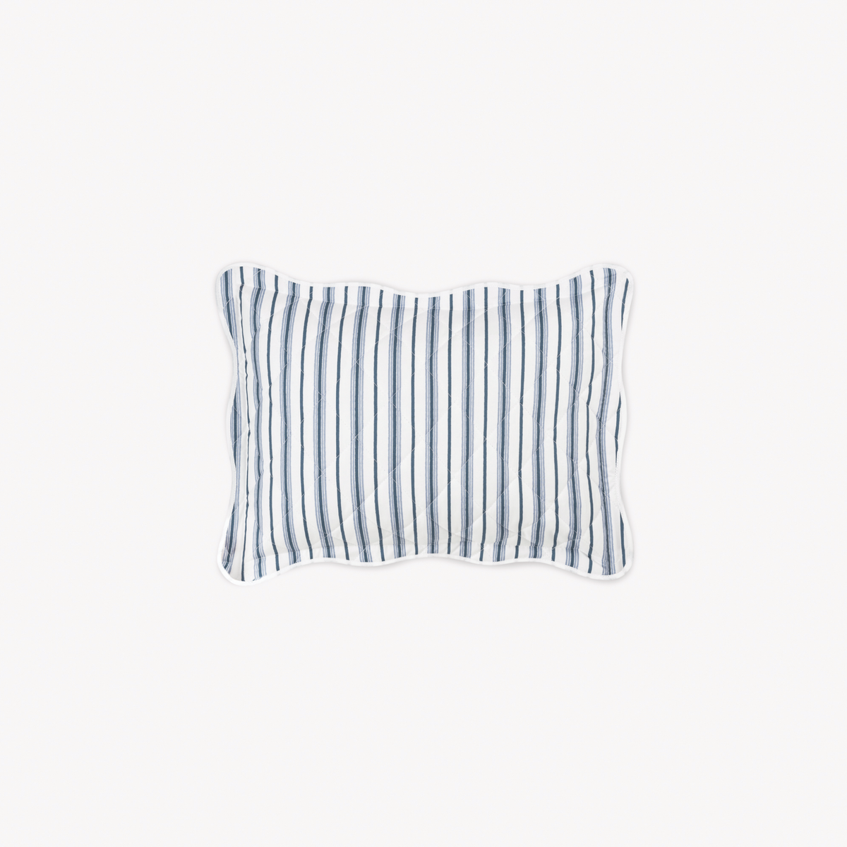 Quilted Boudoir Sham of Matouk Calypso Bedding style in Prussian Blue Color