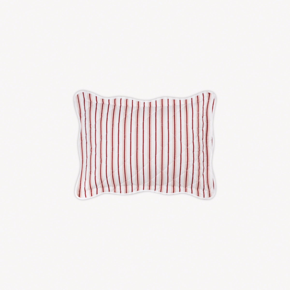 Quilted Boudoir Sham of Matouk Calypso Bedding style in Red Berry Color