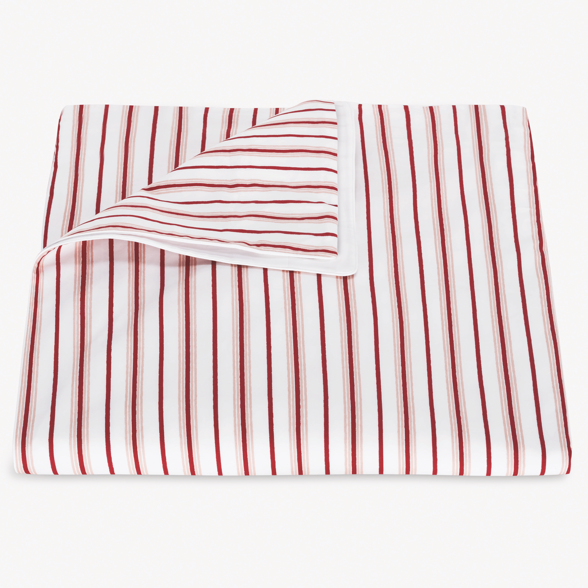 Red Berry Duvet Cover of Matouk Calypso Bedding in soft Egyptian Cotton Percale