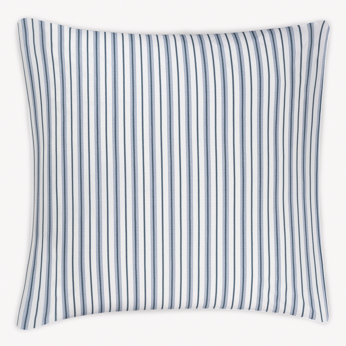 Euro Sham with Prussian Blue stripes  of Matouk Calypso Bedding