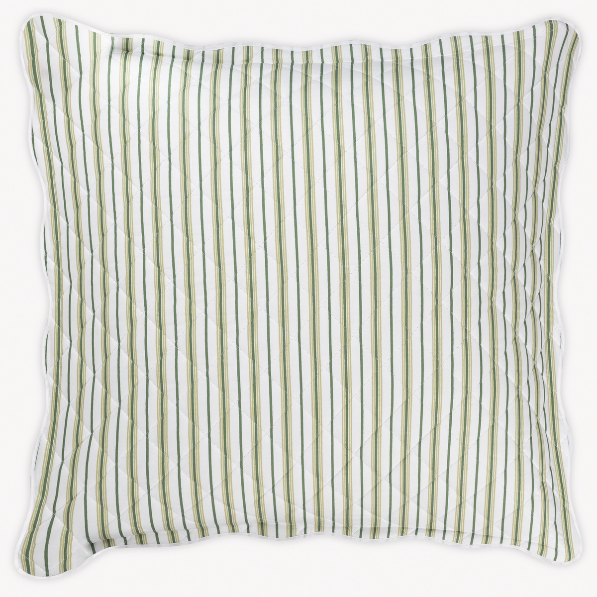 Quilted Euro Sham of Matouk Calypso Bedding style in Palm Color