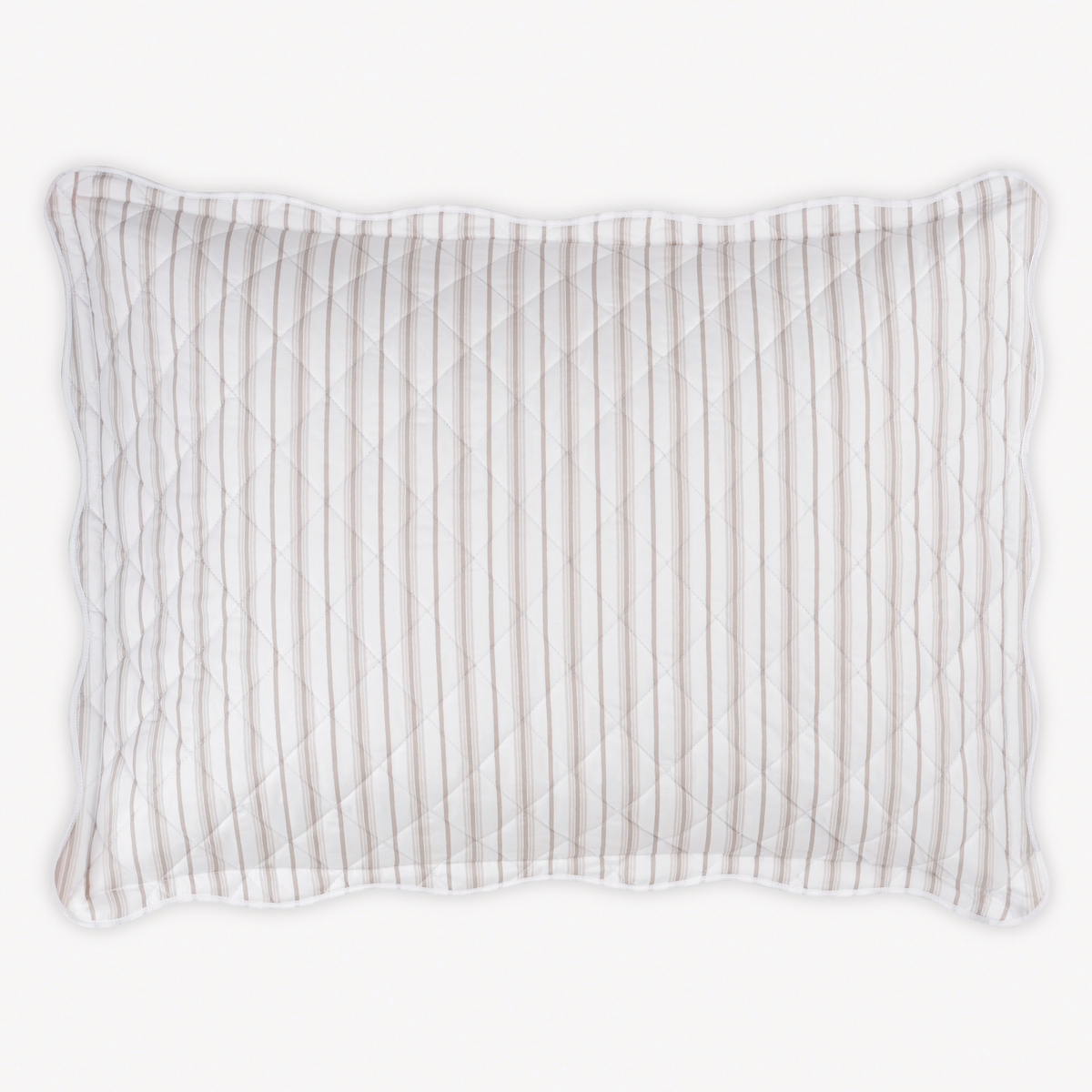 Quilted Sham of Matouk Calypso Bedding style in Pebble Color