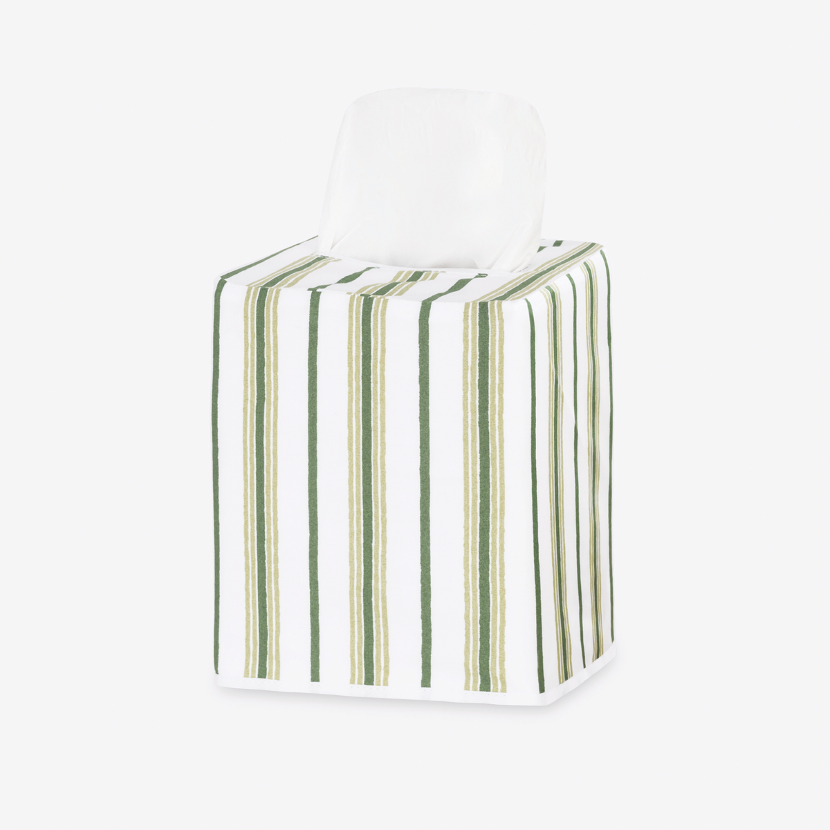 A Matouk Schumacher Calypso Tissue Box Cover in Palm color