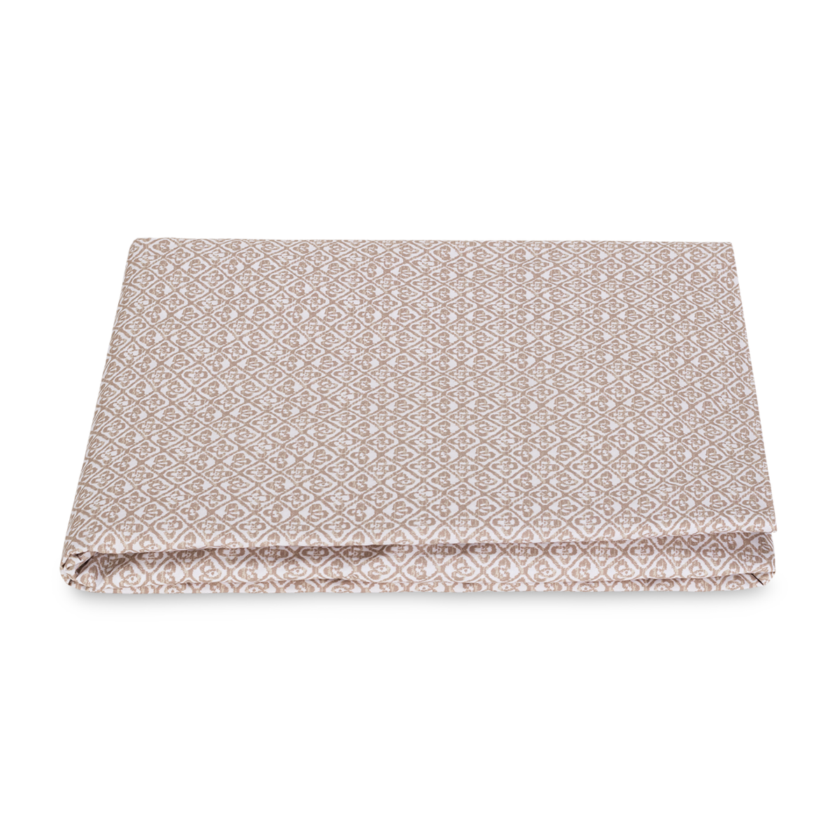 Folded Fitted Sheet of Matouk Schumacher Catarina Bedding in Dune Color