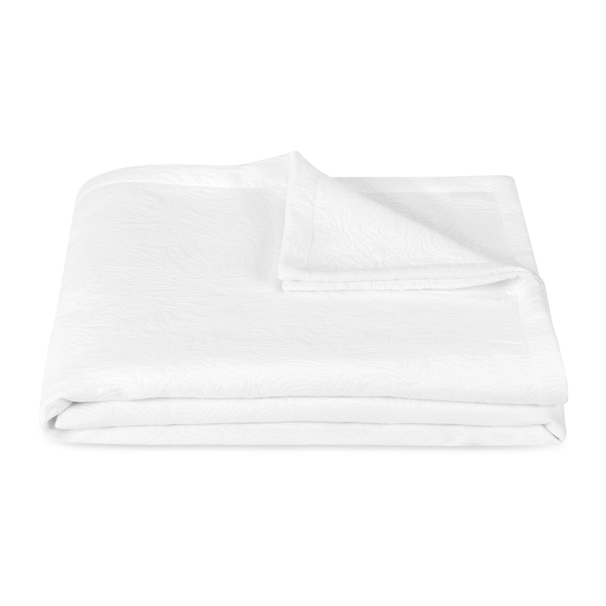 Folded Duvet Cover of Matouk Schumacher Cora Bedding in White Color