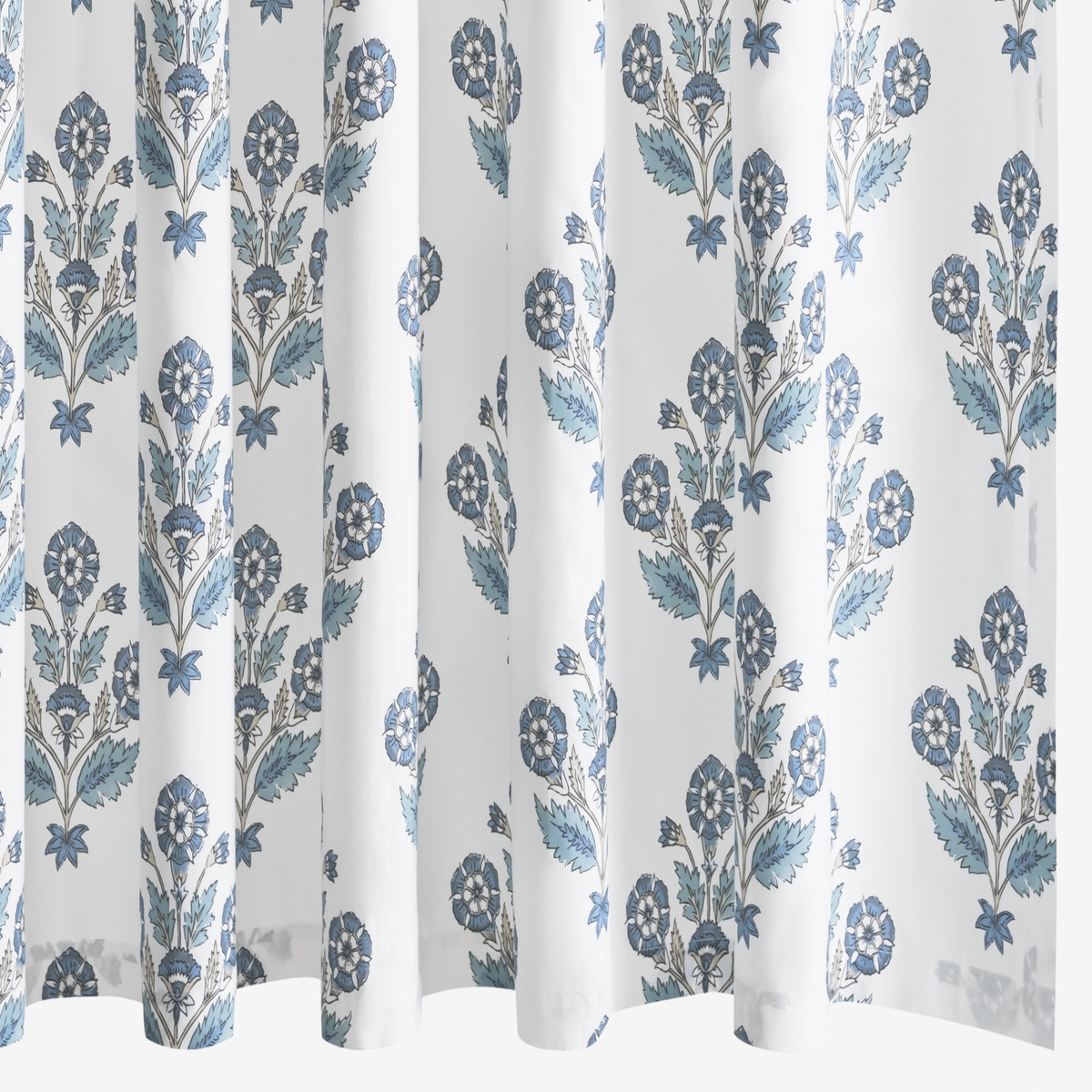 Matouk Schumacher Dalila Shower Curtain in Mineral Blue color