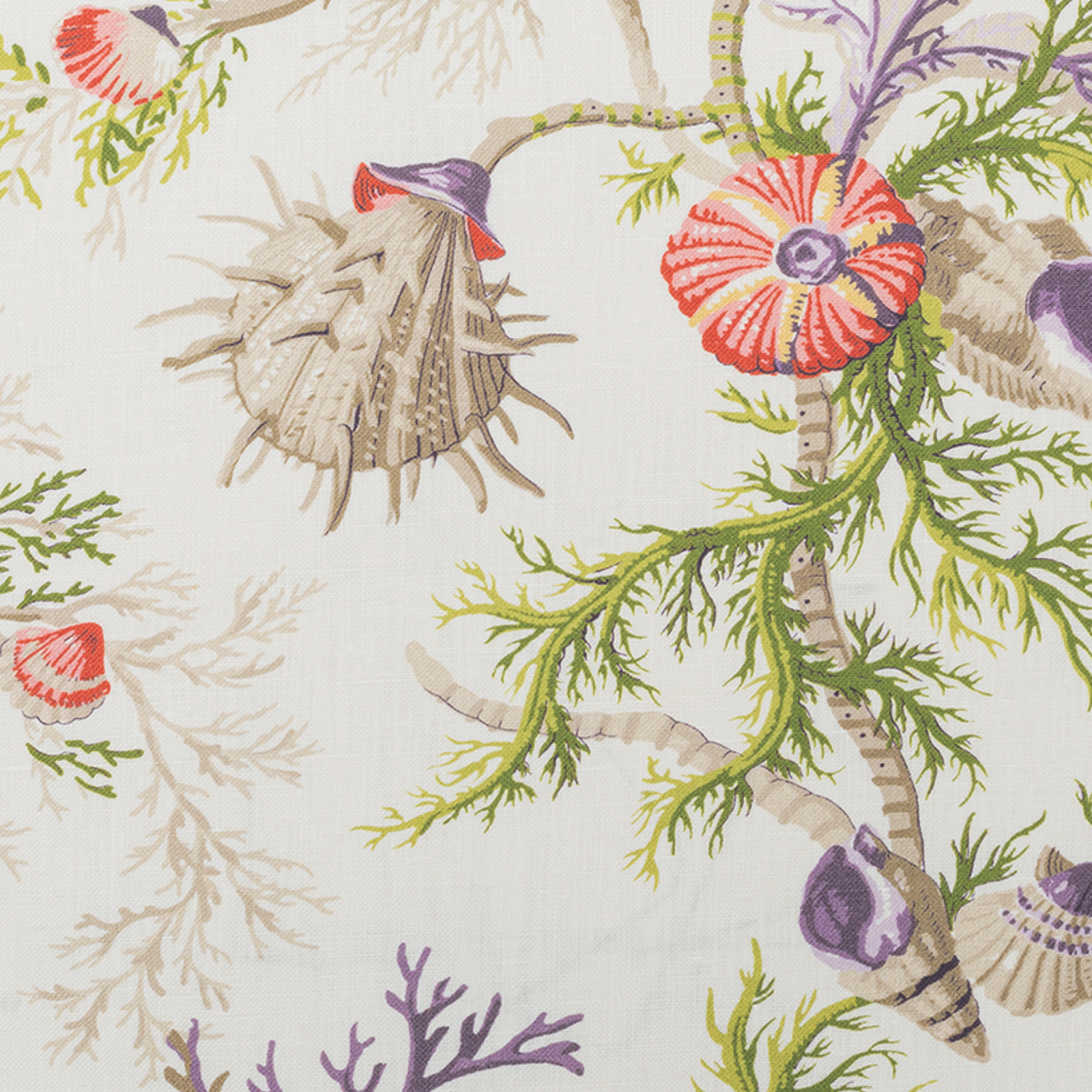 Matouk Schumacher Del Tesoro Linen Shower Curtain in Sea Orchid