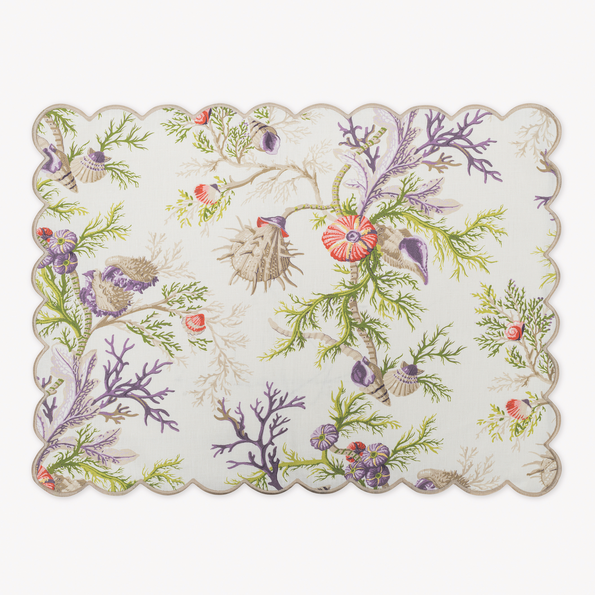 Placemat of Matouk Schumacher Del Tesoro Table Linens in Sea Orchid