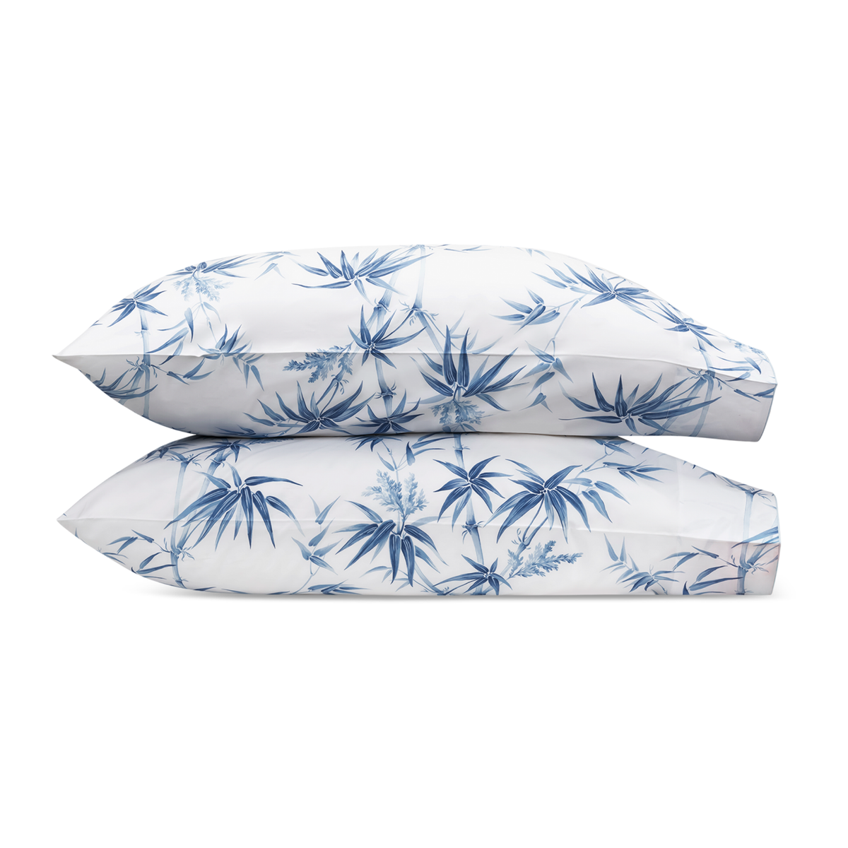 Pair of Pillowcases of Matouk Schumacher Dominique Bedding in Azure Color