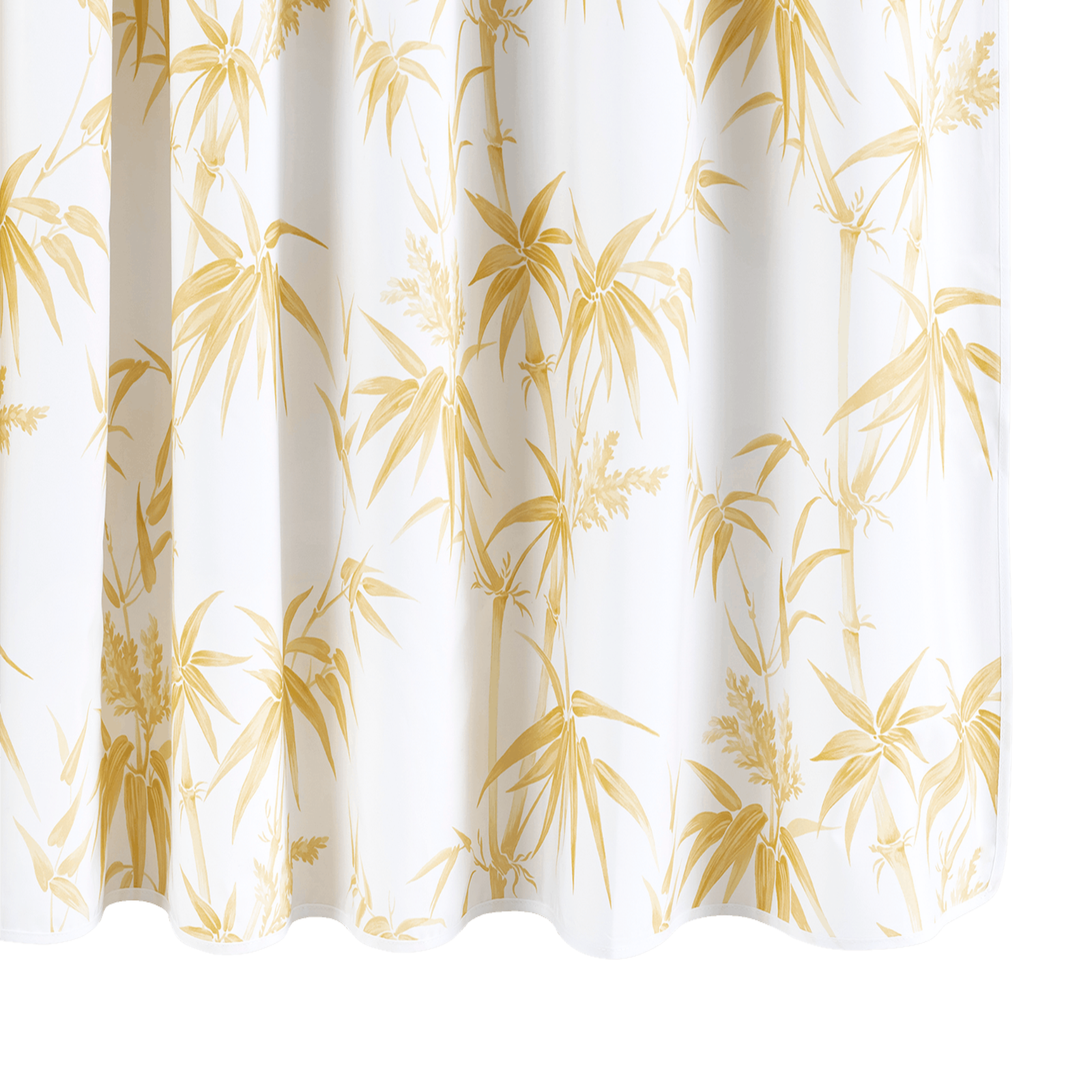 Matouk Schumacher Dominique Shower Curtain in Lemon Color