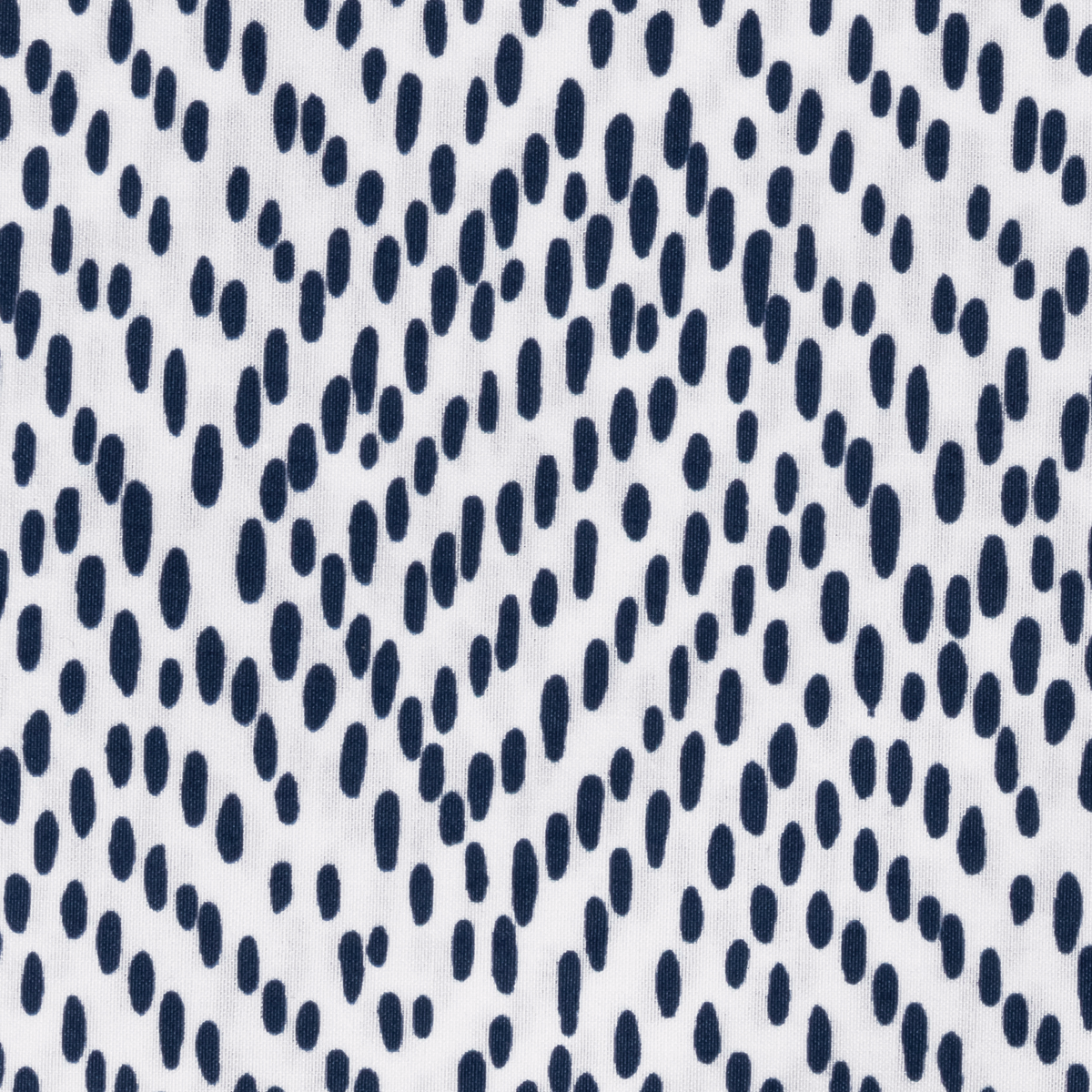 Fabric Closeup of Navy Color Matouk Schumacher Duma Diamond Shower Curtain