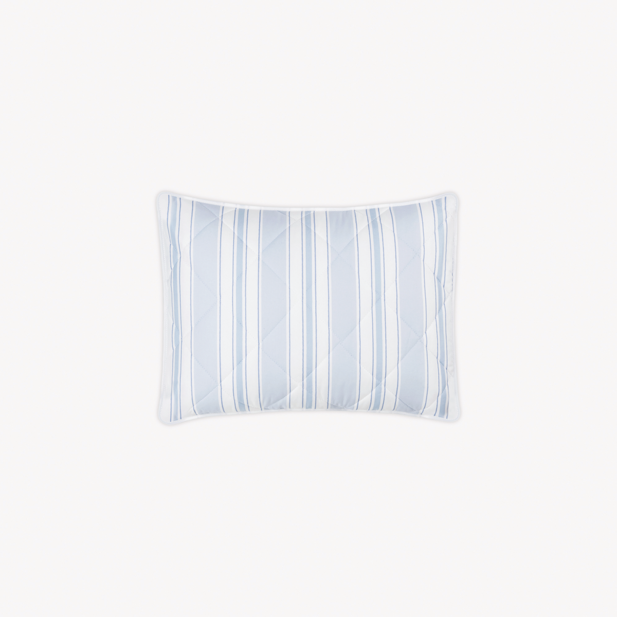 Boudoir Sham from the Matouk Schumacher Elio Collection, with Blue color and quilted Egyptian cotton percale
