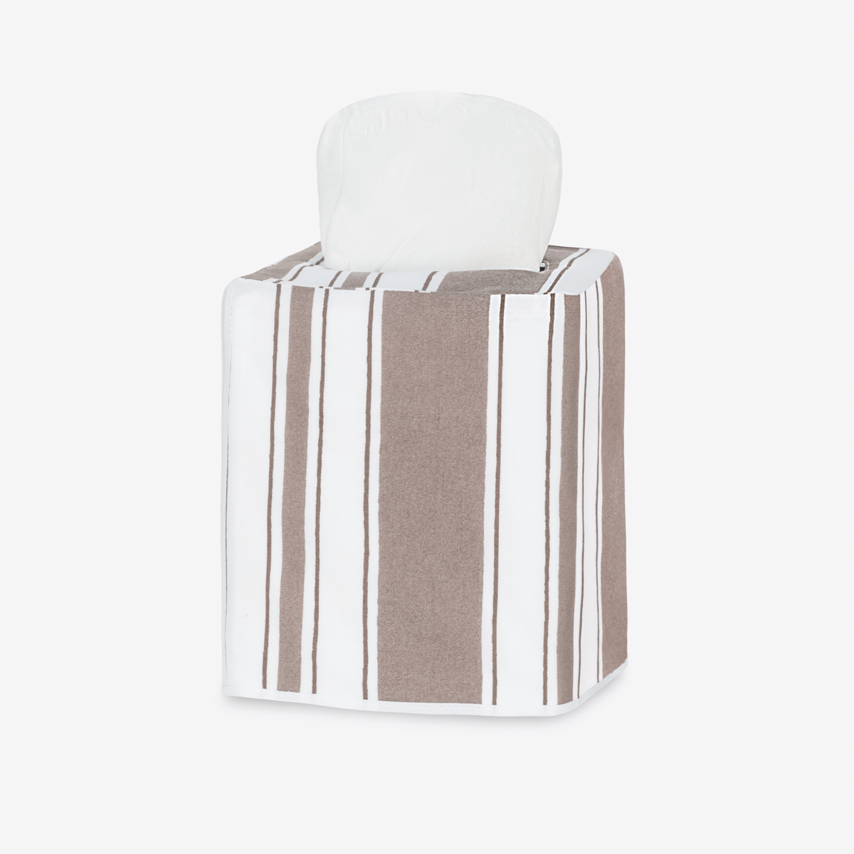 Matouk Schumacher Elio Tissue Box Cover In Mocha color